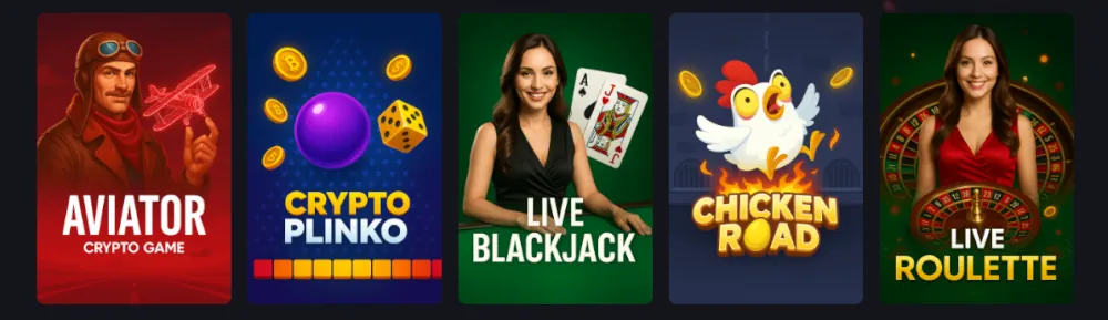 Instant Casino populära spel med Aviator och Plinko.